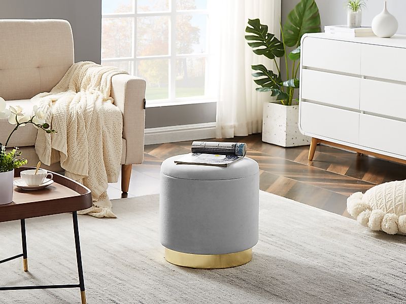Zedelmaier Sitzhocker rund Hocker Zylindrischer Samthocker günstig online kaufen