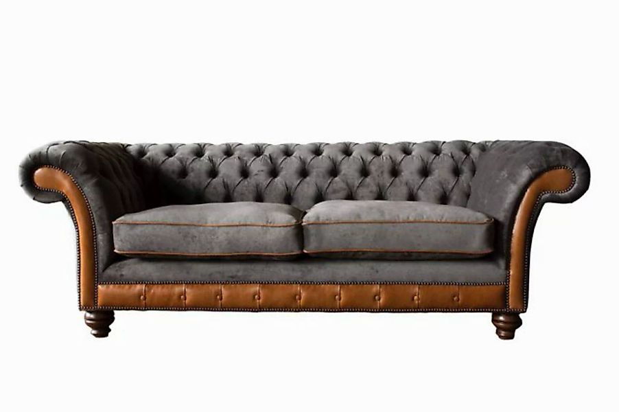 JVmoebel Chesterfield-Sofa 3-SITZER CHESTERFIELD SOFA AUS HANDGEFERTIGTER W günstig online kaufen