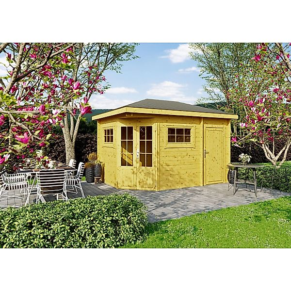 Fjordholz 5-Eck Gartenhaus Modell Evelyn 2D Kiefer Imprägniert günstig online kaufen