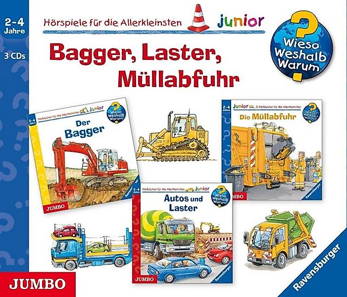 Jumbo Hörspiel-CD Bagger, Laster, Müllabfuhr günstig online kaufen