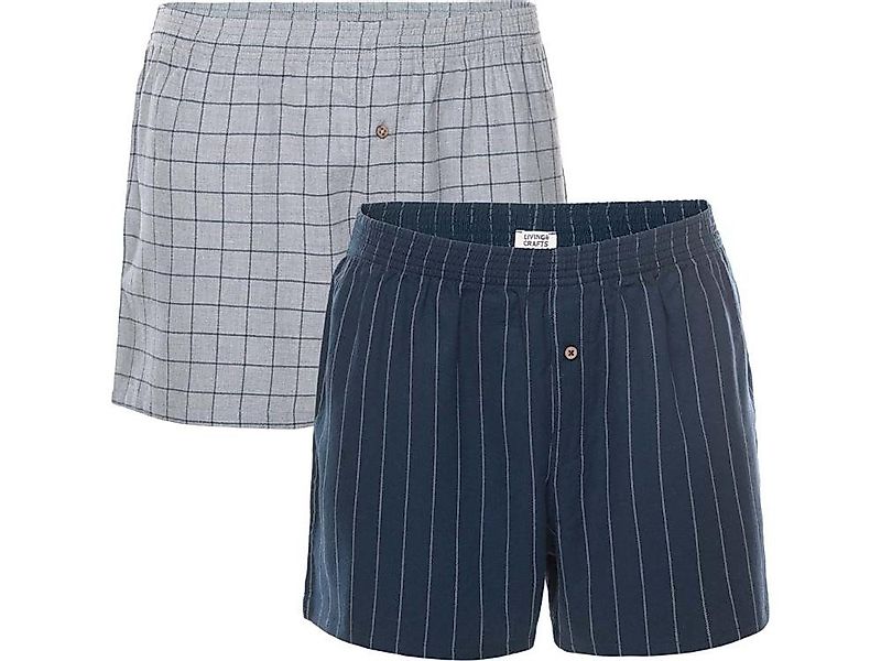 LIVING CRAFTS Unterhemd Living Crafts 2er-Pack Bio-Herren-Boxershorts 'BOR günstig online kaufen