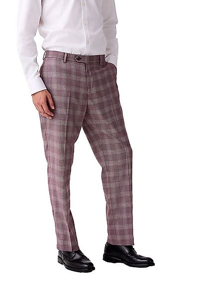 Next Anzughose Paspelierte Anzughose mit Karomuster (1-tlg) günstig online kaufen