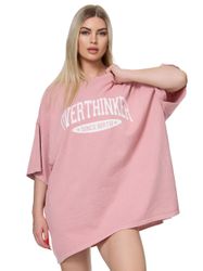 Worldclassca T-Shirt Worldclassca Oversized Print OVERTHINKER günstig online kaufen
