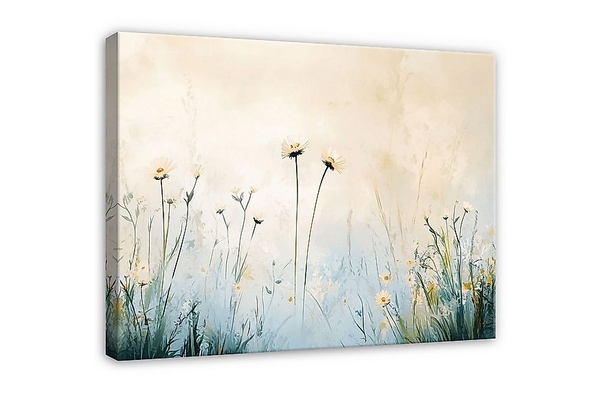 Wallarena Leinwandbild Blumen Abstrakt Beige Modern Wandbilder Wand Deko XX günstig online kaufen