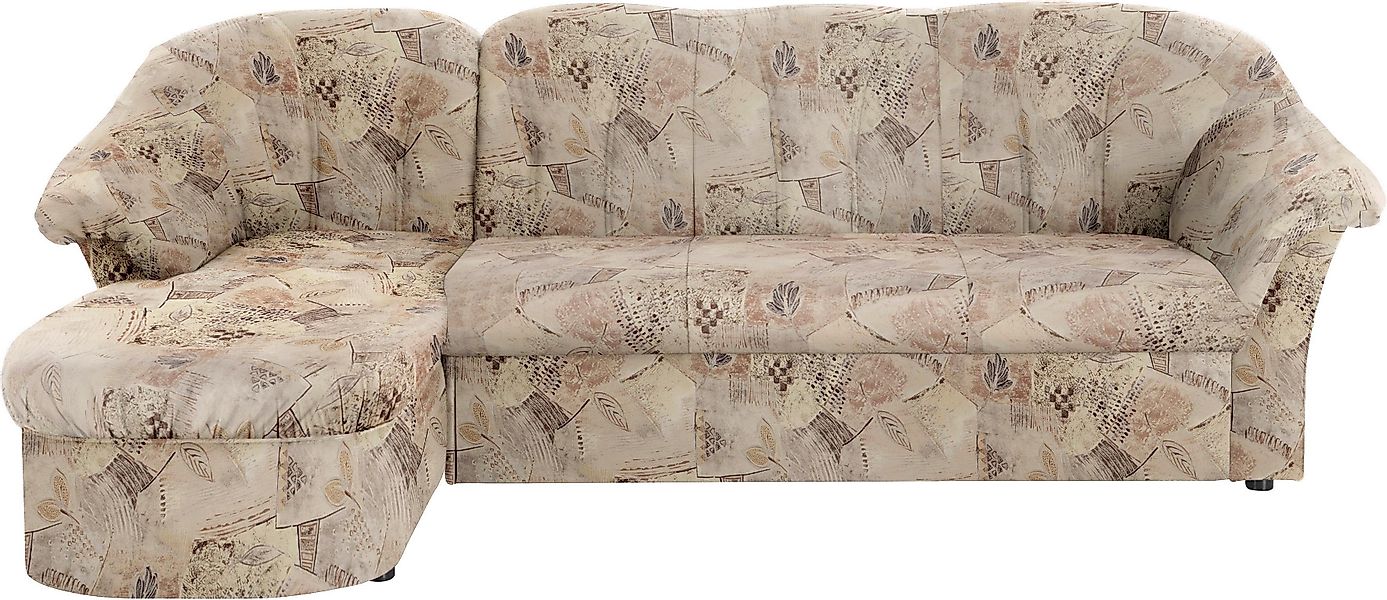 DOMO collection Ecksofa »Pegnitz, elegante Rückensteppung, kompakte Stellma günstig online kaufen