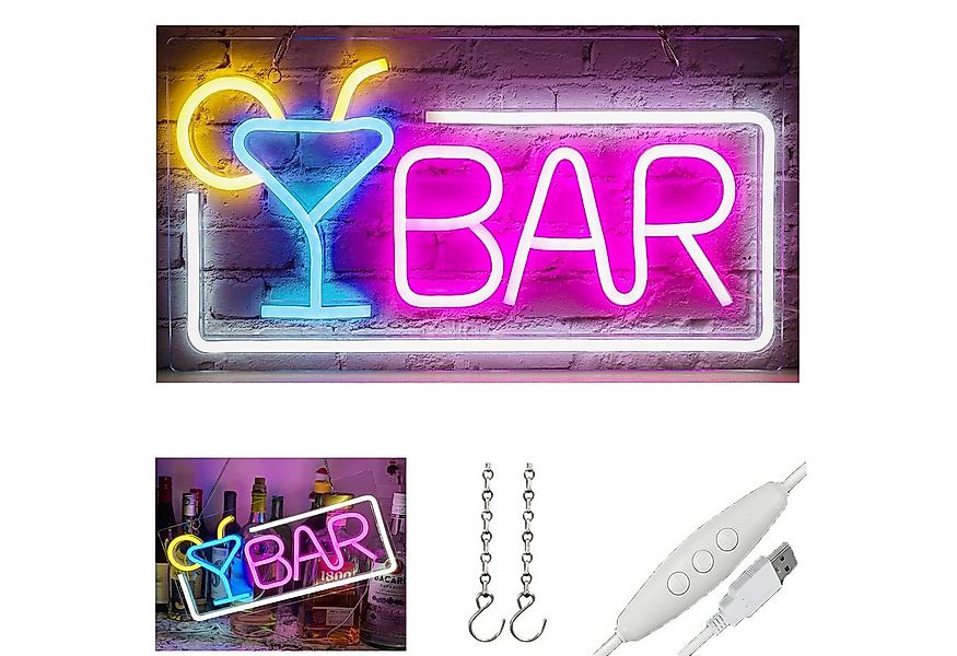 MUPOO LED Dekolicht LED-Neonschild Bar Dimmbar Neonlicht Ein-/Aus Schalter günstig online kaufen