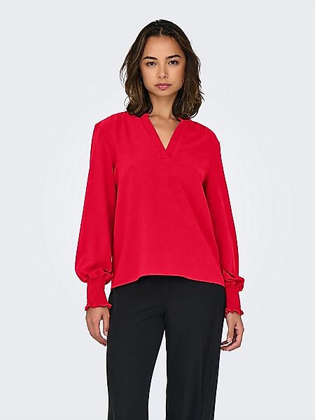 ONLY Blusenshirt ONLMETTE V-NECK LS SMOCK TOP NOOS WVN günstig online kaufen