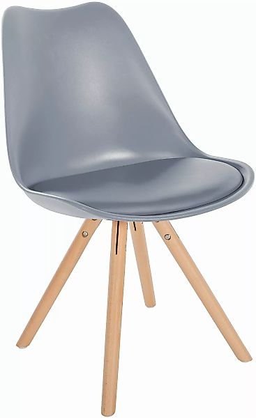 Stuhl Sofia Kunststoff Rund Grau günstig online kaufen