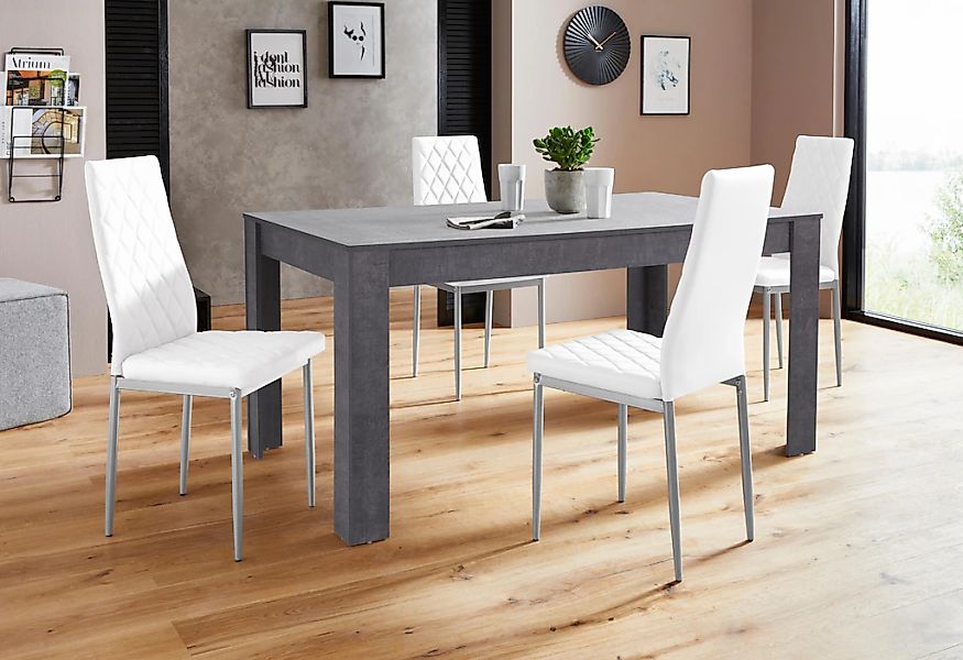 INOSIGN Essgruppe "Lynn160/Brooke" Set, 5 Stk. tlg. Tisch mit 4 Stühlen günstig online kaufen