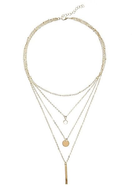 LASCANA Kette mit Anhänger, Vierreihiges Kettenset mit Anhänger, Halskette, günstig online kaufen