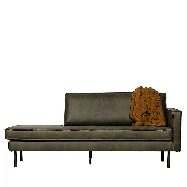 Sofa in Olivgrün Recyclingleder Retro Design günstig online kaufen