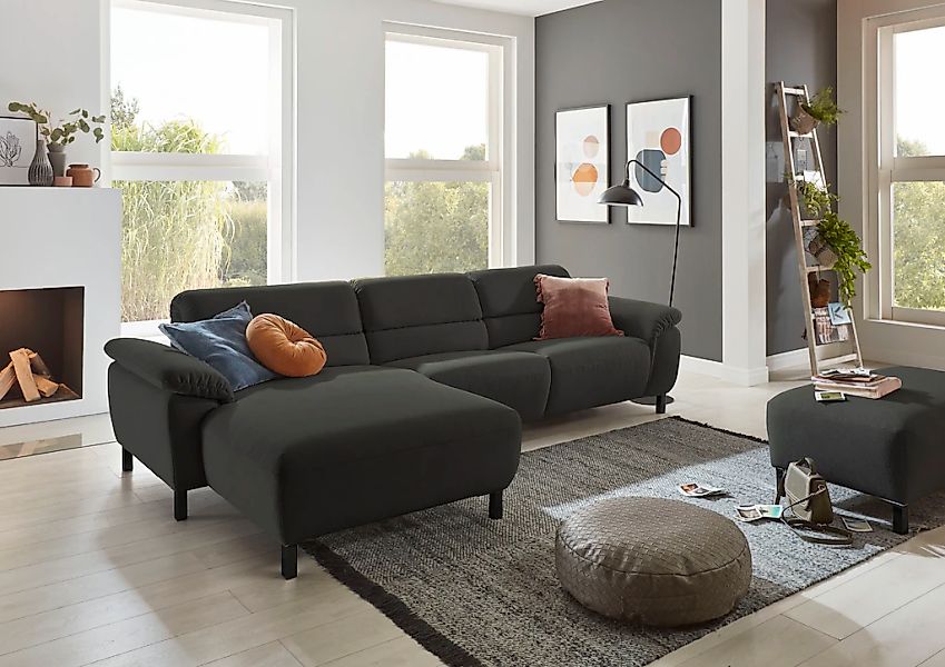 Places of Style Ecksofa "Trapani L-Form", mit teilmotorischer Relaxfunktion günstig online kaufen