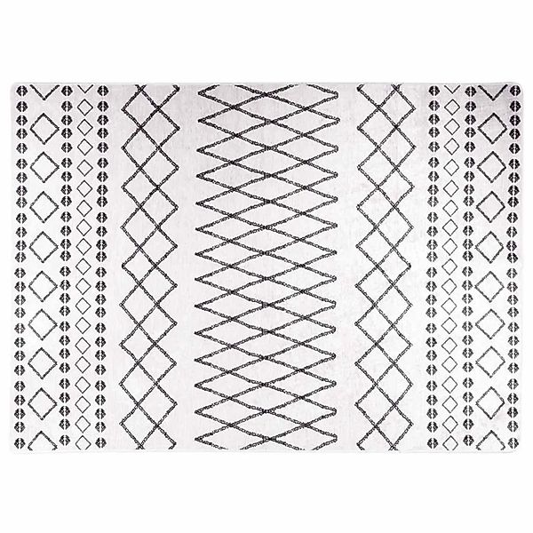 vidaXL Teppich Waschbar Schwarz und Weiß 120x180 cm Rutschfest 337972 günstig online kaufen