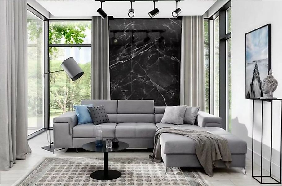 JVmoebel Ecksofa, Design Ecksofa Sofa Bettfunktion Couch Polster Sofas Sofo günstig online kaufen