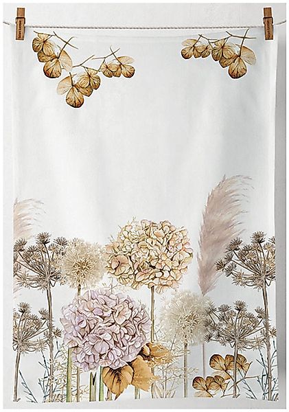 Ambiente® Geschirrtuch Dried flowers, (2-tlg., 2-teilig), günstig online kaufen