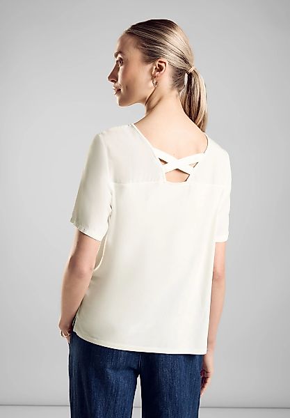 STREET ONE Rundhalsshirt mit Bändern am Rücken günstig online kaufen