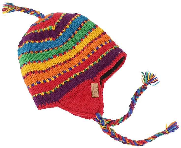 Guru-Shop Strickmütze Wollmütze mit Ohrenklappen, Norwegermütze,.. günstig online kaufen