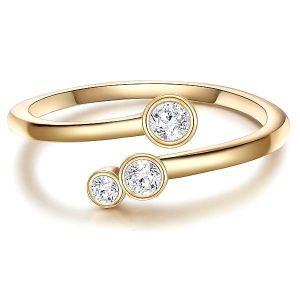 Glanzstücke München Silberring gelbgold, in Sterling günstig online kaufen