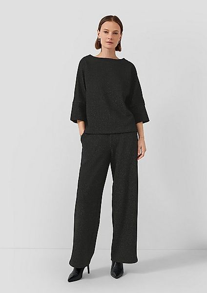 s.Oliver Chinos Hose Jacquard-Hose mit Glitzergarn und Elastikbund günstig online kaufen