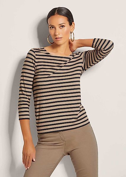 MADELEINE 3/4-Arm-Shirt Ringelshirt mit U-Boot-Ausschnitt, Halbarm günstig online kaufen