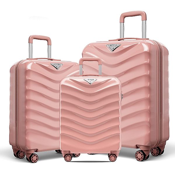 Verage Hartschalen-Trolley Rosagold /Schwarz Reisekoffer, 4 günstig online kaufen