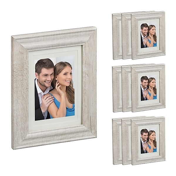 relaxdays Bilderrahmen-Set 10er Set Bilderrahmen 13x18 günstig online kaufen