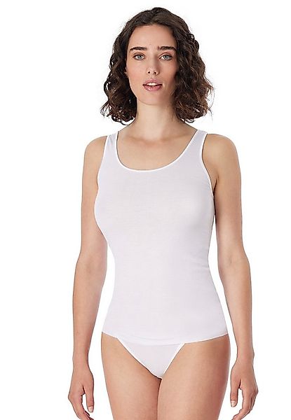 Schiesser Tanktop Luxury tiefer Rundhalsausschnitt, ohne störende Seitennäh günstig online kaufen