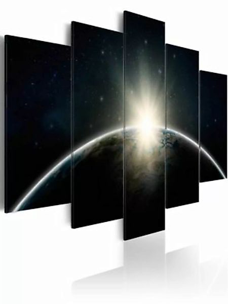 artgeist Wandbild Blue planet - Earth white denim Gr. 200 x 100 günstig online kaufen