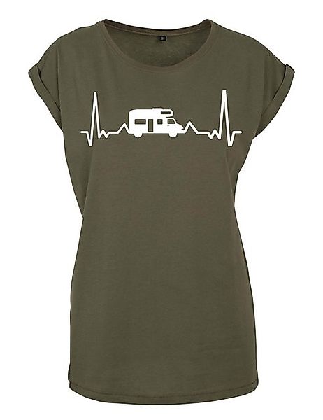 Youth Designz Print-Shirt "Heart Beat Camping" Damen T-Shirt Statement Gesc günstig online kaufen