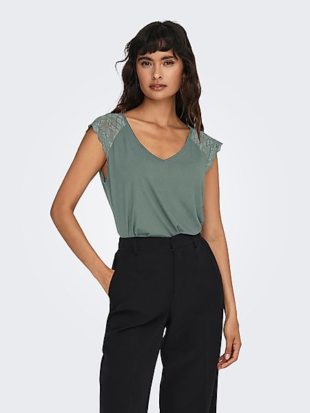 ONLY V-Shirt ONLPETRA S/S LACE MIX günstig online kaufen