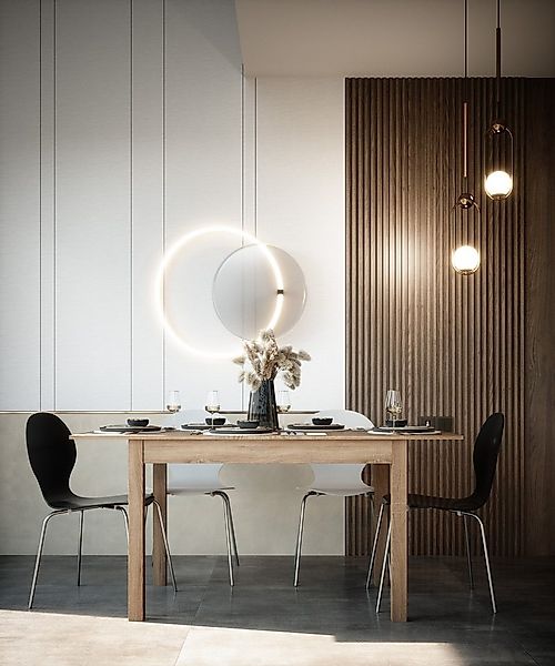 Newroom Esstisch Noa, ausziehbar auf 160 cm Wildeiche Küchentisch Speisetis günstig online kaufen