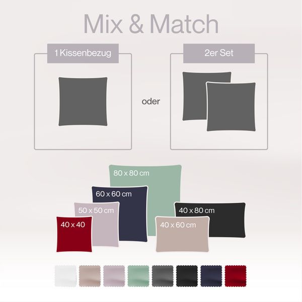 Blumtal Kissenbezüge Premium Mako Satin Kissenbezug, günstig online kaufen