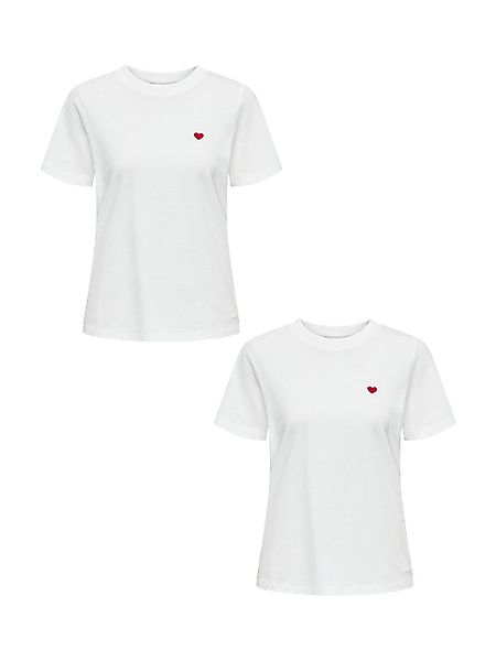 JACQUELINE de YONG T-Shirt 2er-Set Rundhals günstig online kaufen