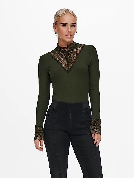ONLY Spitzenshirt ONLTILDE L/S HIGH NECK günstig online kaufen