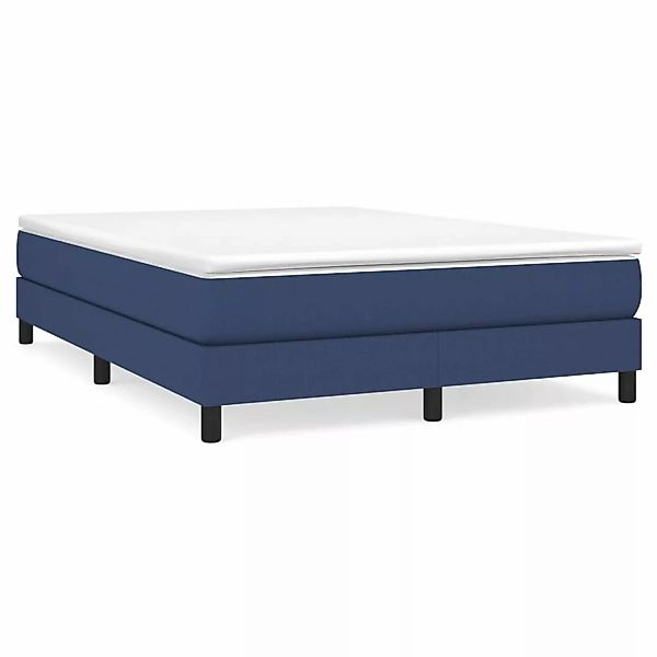 vidaXL Boxspringbett Blau 140x200 cm Stoff1399025 günstig online kaufen