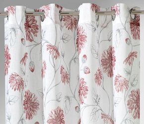 Weckbrodt Vorhang "Dahlia" Ösen 1 Stk. tlg. Leinen-Optik, Transparent, flor günstig online kaufen