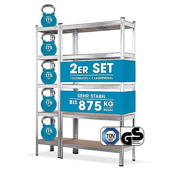 EASYmaxx Schwerlastregal Schwerlastregal & Werkbank 2er-Set, günstig online kaufen