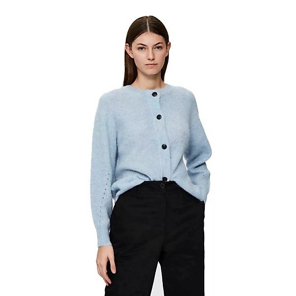 Selected Lulu Short Strickjacke 2XL Cashmere Blue günstig online kaufen