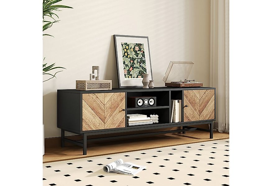 Merax Lowboard Landhaus Altholzoptik, Fernsehtisch TV Board, TV- Lowboard a günstig online kaufen