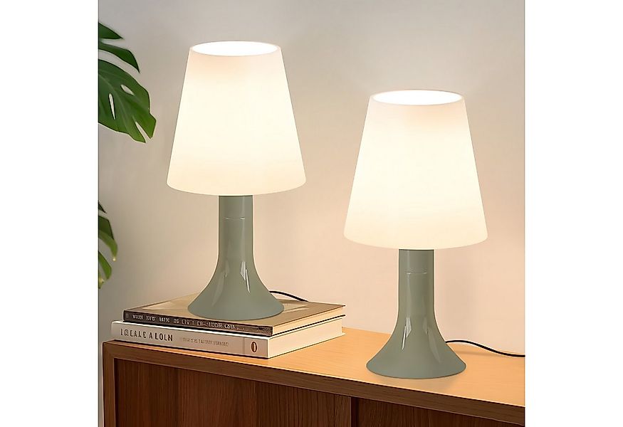 Nettlife Nachttischlampe 2er Set Tischlampe schlafzimmer mit Kabel Kleine E günstig online kaufen