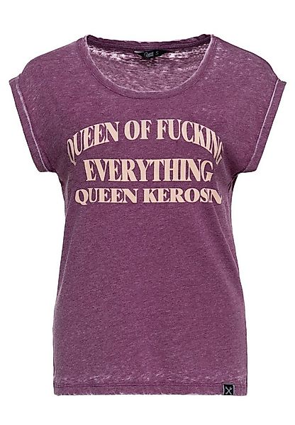 QueenKerosin Print-Shirt Queen Of Fucking Everything (1-tlg) mit Statement- günstig online kaufen