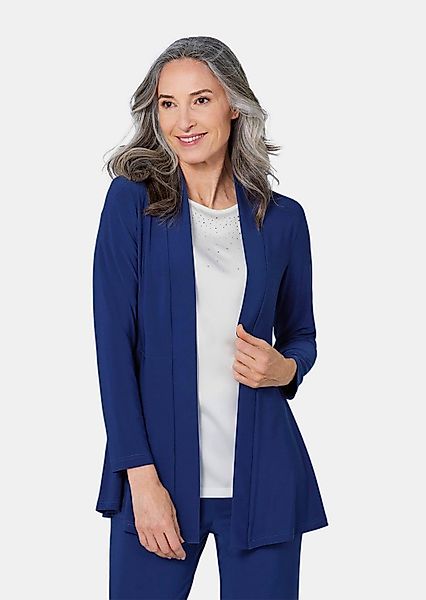 GOLDNER Shirtjacke Kurzgröße: Weich fallende Jersey-Longjacke günstig online kaufen