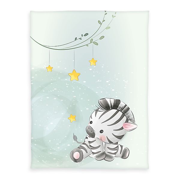 Babydecke Zebra Microfaserflausch-Decke 75/100 cm Kuscheldecke, günstig online kaufen