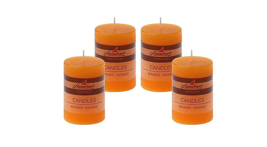 Steinhart Kerzen Adventskerze 4er Set Adventskranzkerzen "Raureif" Orange 8 günstig online kaufen