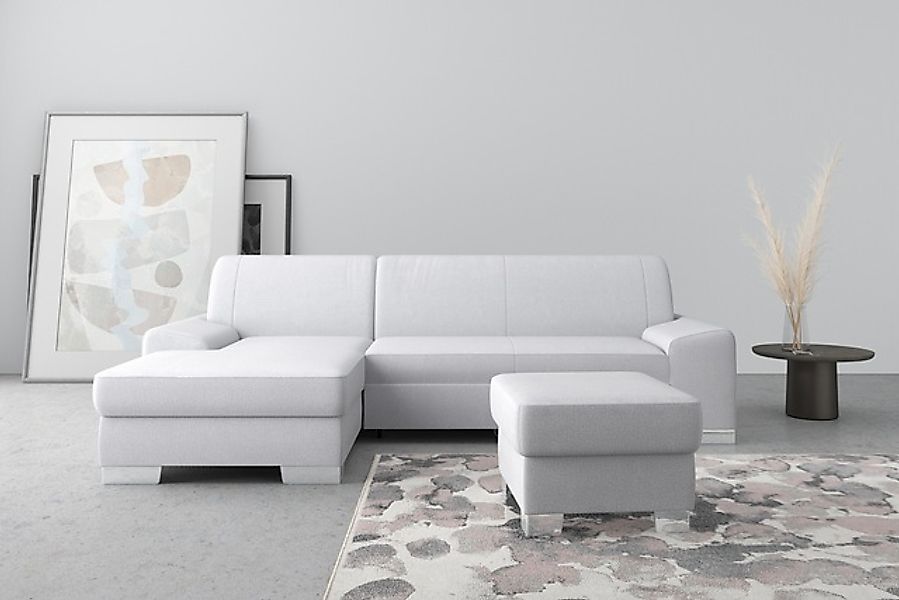 DOMO collection Ecksofa »Anzio L-Form, whlw. Bettfunktion, Federkern, hochw günstig online kaufen