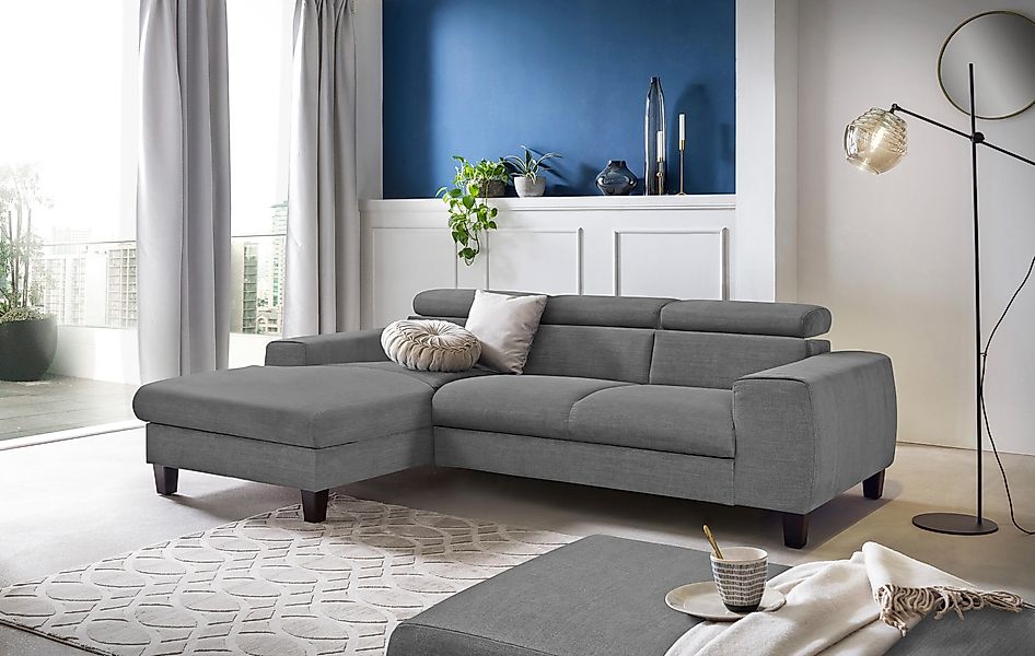 COTTA Ecksofa Morven L-Form mit Kopfteilverstellung, günstig online kaufen