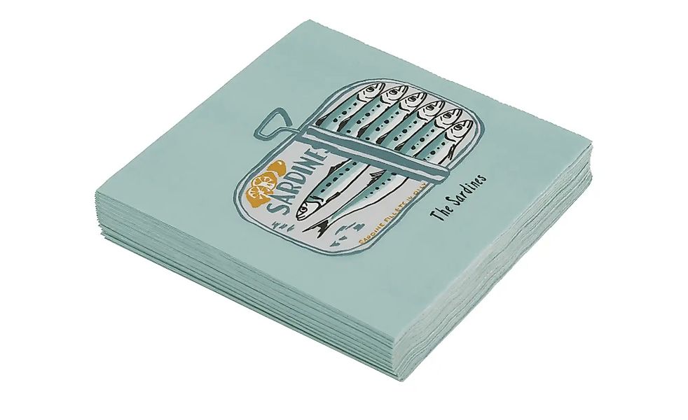 Servietten  12er Pack   ¦ blau ¦ Papier ¦ Maße (cm): B: 16,5 H: 3 T: 16.5 A günstig online kaufen