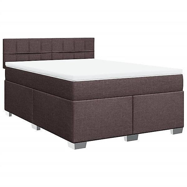 vidaXL Bett Boxspringbett mit Matratze Dunkelbraun günstig online kaufen