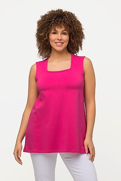 Ulla Popken T-Shirt Top A-Linie Carree-Ausschnitt günstig online kaufen