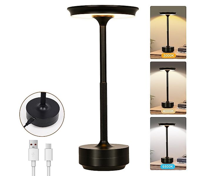 Rosnek LED Tischleuchte Tischlampe Kabellose Dimmbar Leseleuchte, USB Aufla günstig online kaufen